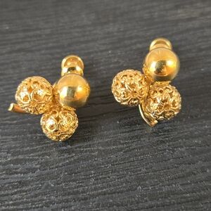 Vintage Van Dell Screwback Earrings 12 K Gold Filled